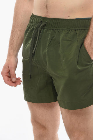 Solid Color MASON Swim Shorts With Drawstring Waist