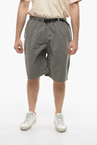 Shorts a Quadri con Cintura Industrial