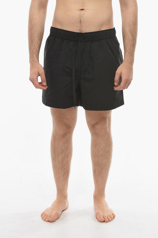 Solid Color MASON Swim Shorts With Drawstring Waist
