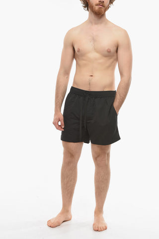 Solid Color MASON Swim Shorts With Drawstring Waist