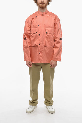Cotton FLOIDO Utility Overshirt with Snap Buttons