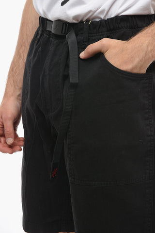 Cotton Shorts with Maxi Pockets and Industrial Belt