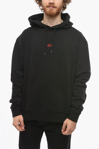 Solid Color Hoodie with Patch Pocket