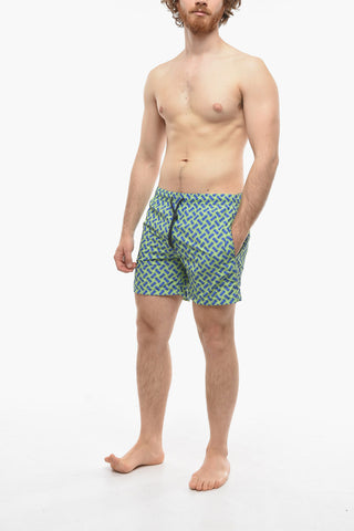 Two-Tone Swim Shorts with 3 Pockets
