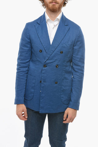 side vents peak lapel CHELSEA double-breasted blazer