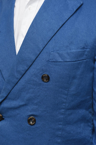 side vents peak lapel CHELSEA double-breasted blazer