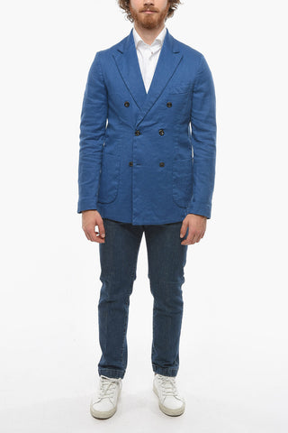 side vents peak lapel CHELSEA double-breasted blazer