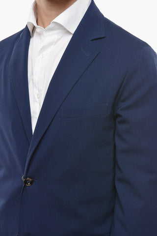 virgin wool side vents notch lapel CHELSEA 2-button blazer
