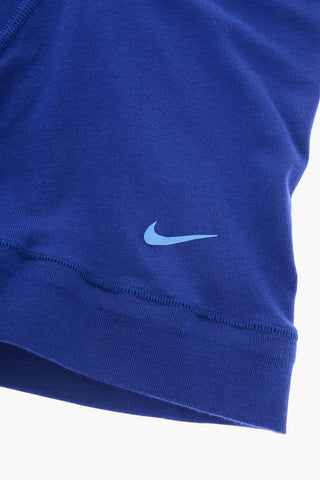 Set of 3 Solid-Color Boxers with Colored Elastic Waistband