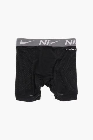 Set of 3 Solid-Color Boxers with Colored Elastic Band