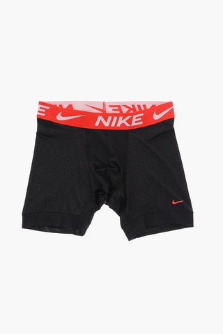 Set of 3 Solid-Color Boxers with Colored Elastic Band