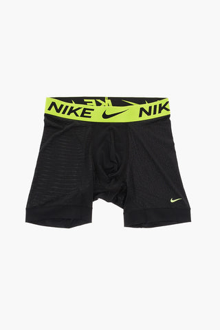 Set of 3 Solid-Color Boxers with Colored Elastic Band