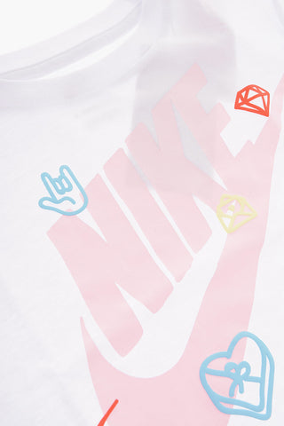 T-shirt Girocollo LOVE ICON BOXY con Stampe in Rilievo