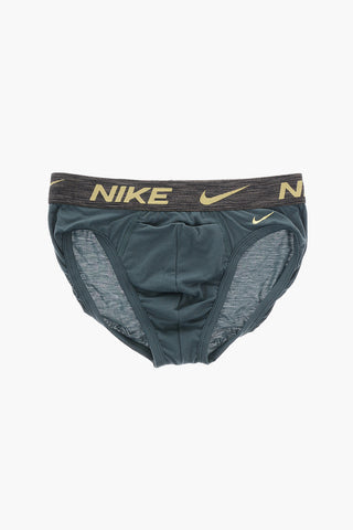 Set 2 Paia di Slip Stretch con Logo in Vita