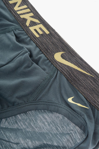 Set 2 Paia di Slip Stretch con Logo in Vita