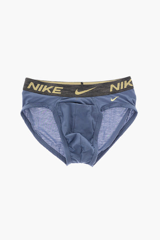 Set 2 Paia di Slip Stretch con Logo in Vita