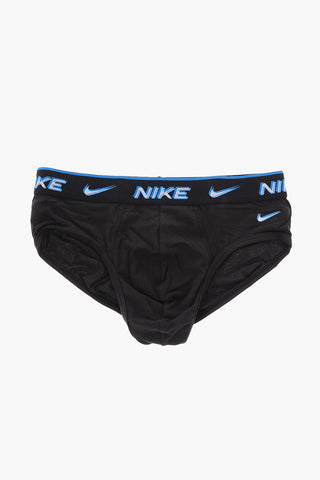 Set of 3 Stretch Cotton Briefs with Logoed Elastic Band