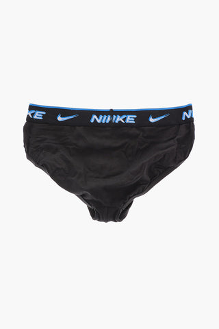 Set of 3 Stretch Cotton Briefs with Logoed Elastic Band