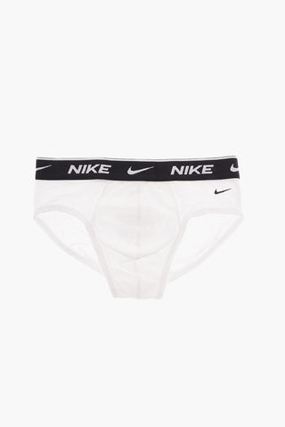 Set of 3 Stretch Cotton Briefs with Logoed Elastic Band
