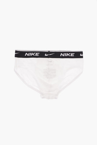 Set of 3 Stretch Cotton Briefs with Logoed Elastic Band
