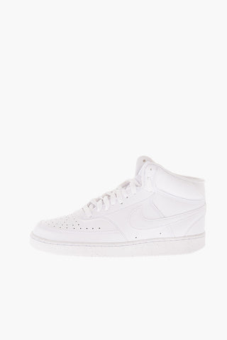 Faux Leather Solid Color COURT VISION High Top Sneakers