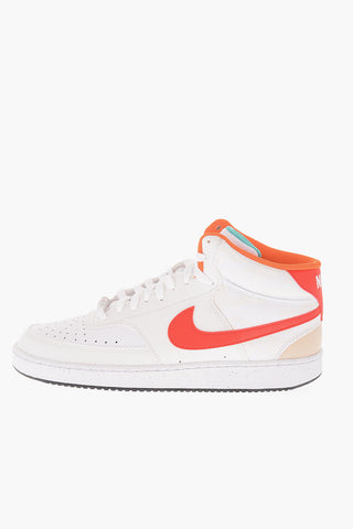 Faux Leather COUR VISION MID Sneakers with Contrasting Details