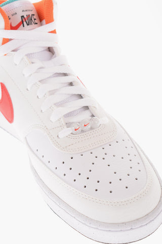 Faux Leather COUR VISION MID Sneakers with Contrasting Details
