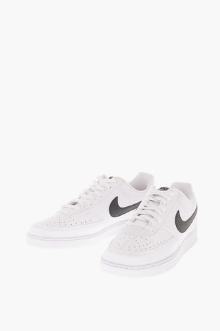Sneakers Basse COURT VISION in Ecopelle con Dettagli a Contrasto