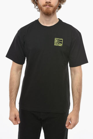T-Shirt Girocollo con Logo in Rilievo