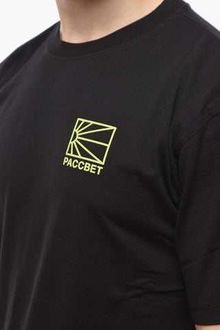 T-Shirt Girocollo con Logo in Rilievo