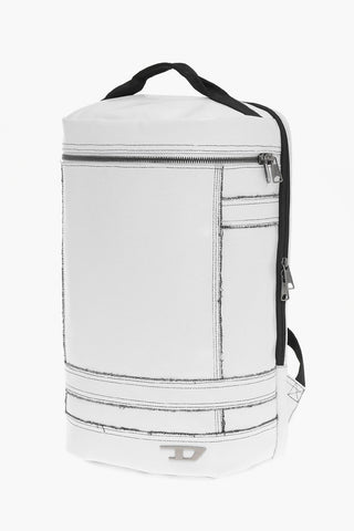 Patent Faux Leather TRATE Backpack with Contrasting Seams