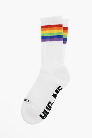Cotton Blend Long Socks with Multicolor Detail