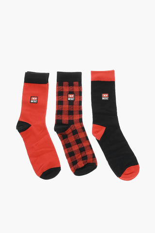 Two-Tone 3 Pairs Of Long Socks Set