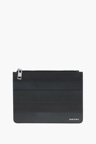 Leather Pouch with Metal Logo
