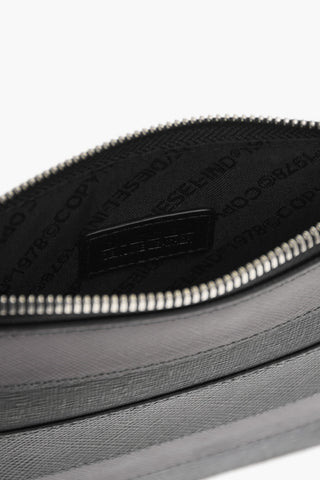 Leather Pouch with Metal Logo
