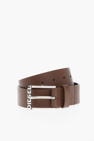 Silver and Logoed Buckle Leather B-DYTE BELT Belt 40mm