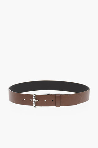 Silver and Logoed Buckle Leather B-DYTE BELT Belt 40mm