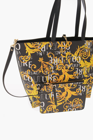 JEANS COUTURE All-Over Baroque and Logo Printed RANGE Z Reversible Tote Bag