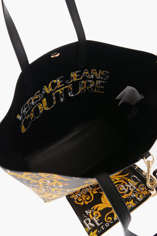 JEANS COUTURE All-Over Baroque and Logo Printed RANGE Z Reversible Tote Bag