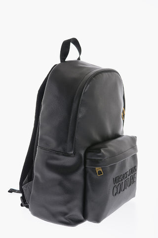 JEANS COUTURE Faux Leather Backpack with Embossed Logo