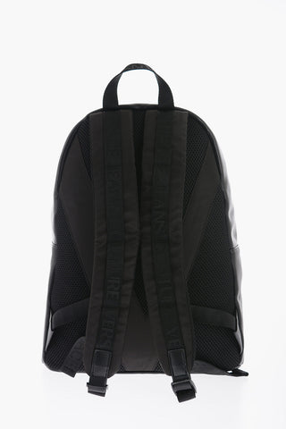 JEANS COUTURE Faux Leather Backpack with Embossed Logo
