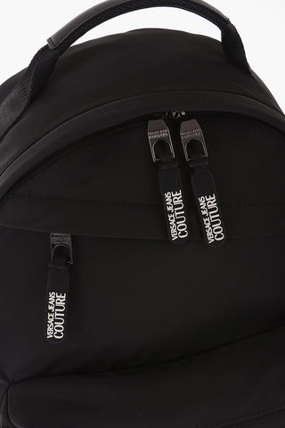 JEANS COUTURE Solid Color Backpack with Embossed Iconic Logo