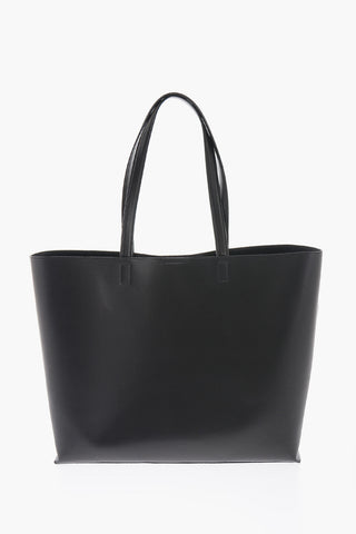 JEANS COUTURE Faux Leather Tote Bag with Embossed Logo