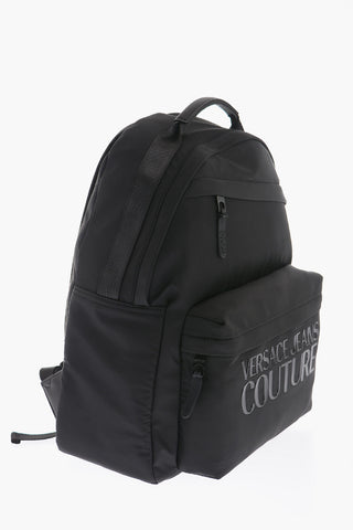 JEANS COUTURE Solid Color Backpack with Embossed Logo