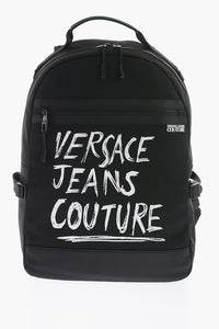 JEANS COUTURE 캔버스 백팩 콘트라스트 로고 프린트