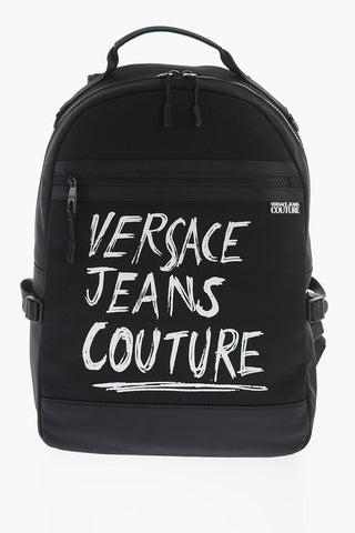 JEANS COUTURE Rucksack aus Canvas mit kontrastierendem Logodruck