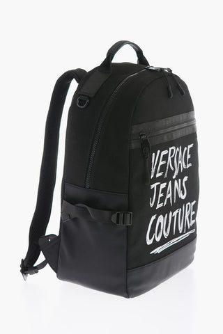 JEANS COUTURE Rucksack aus Canvas mit kontrastierendem Logodruck