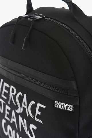 JEANS COUTURE Rucksack aus Canvas mit kontrastierendem Logodruck