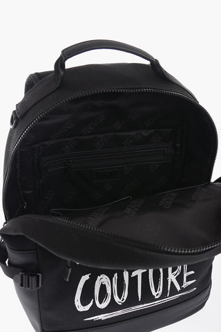 JEANS COUTURE Rucksack aus Canvas mit kontrastierendem Logodruck