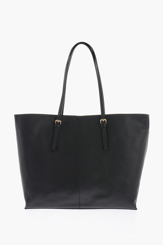 JEANS COUTURE Baroque Printed Faux Leather ROCK CUT Tote Bag